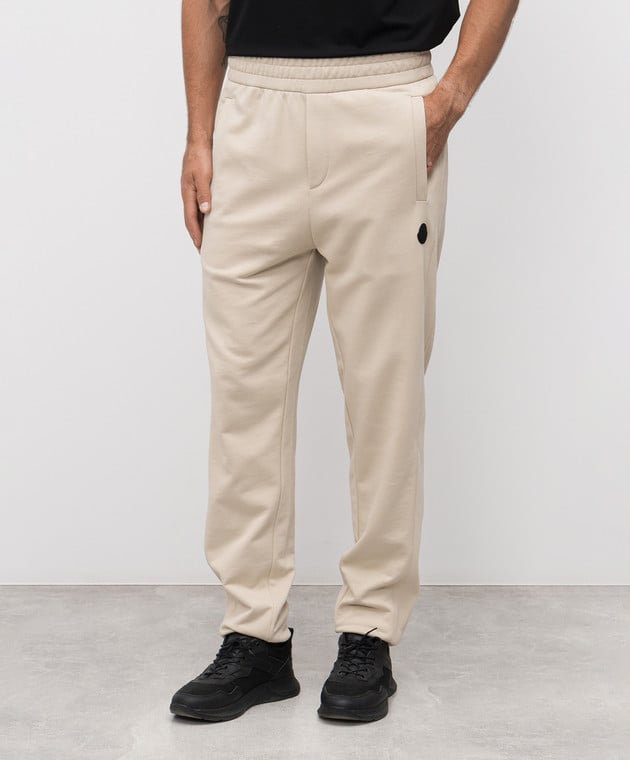 Moncler pantalon de survêtement à patch logo