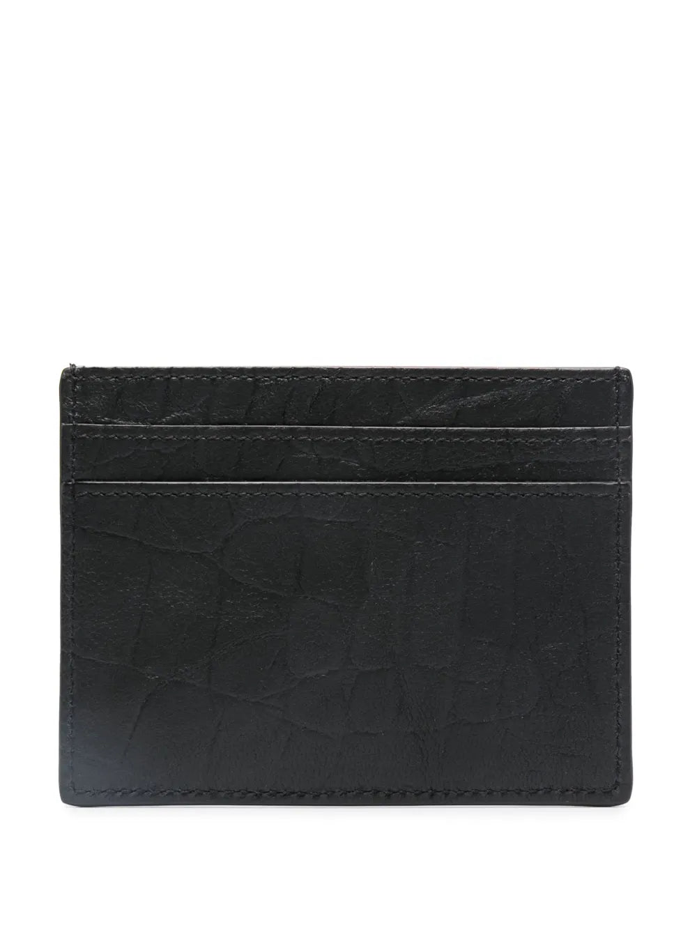 Saint Laurent porte-cartes en cuir embossé crocodile Cassandre