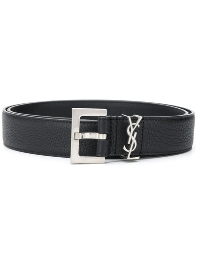 Saint Laurent ceinture Cassandre en cuir grainé