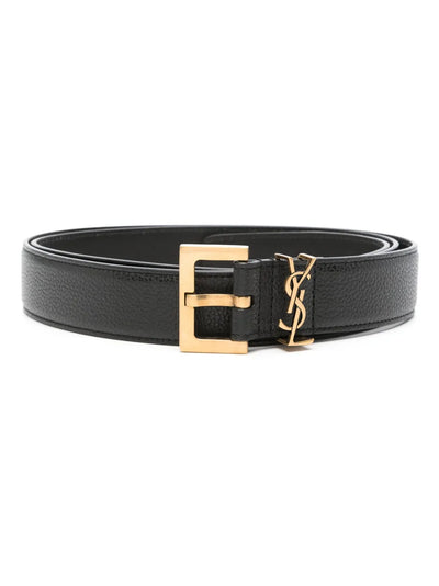 Saint Laurent ceinture Cassandre en cuir grainé