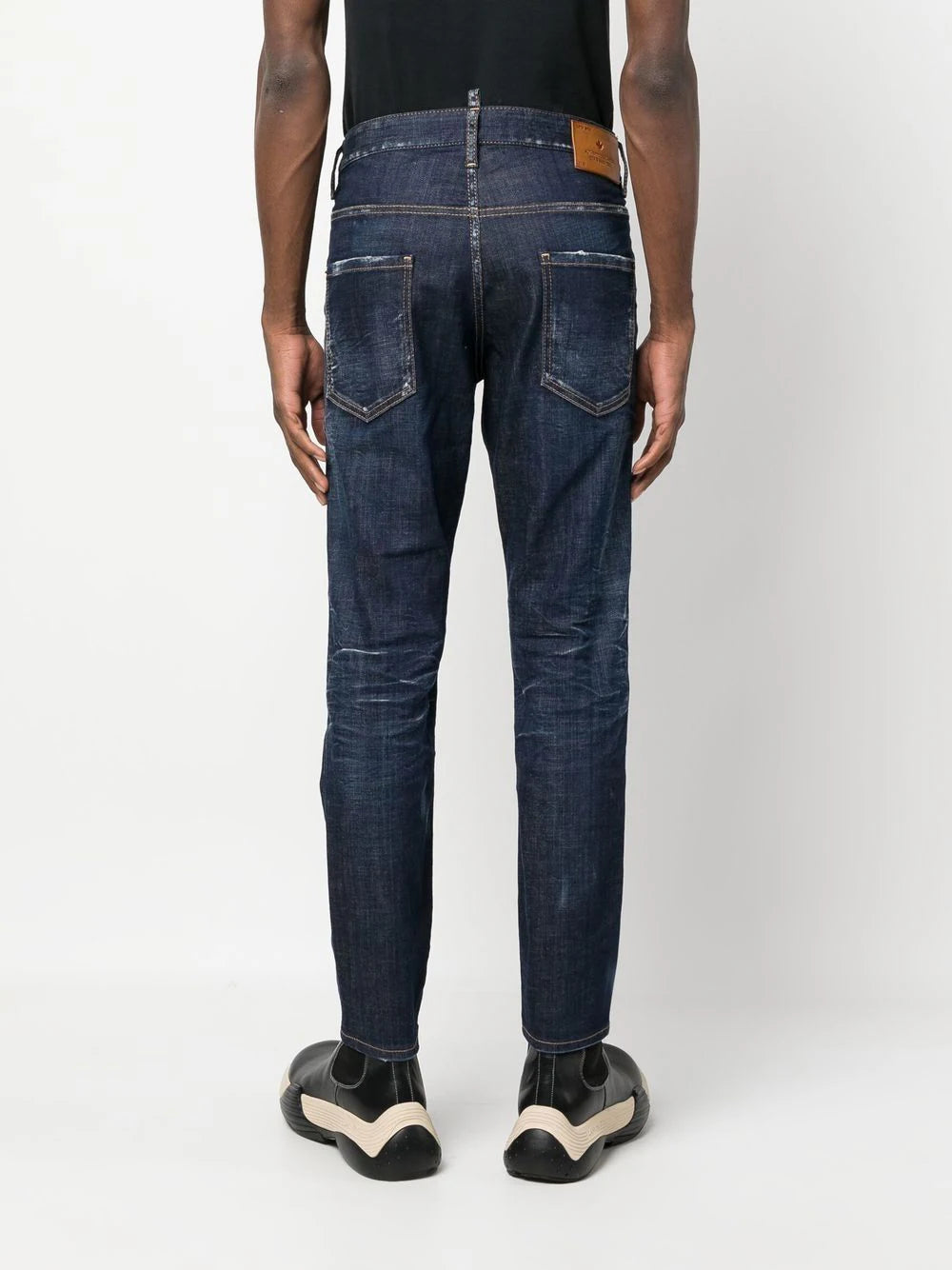 DSQUARED2 jean skinny à effet délavé