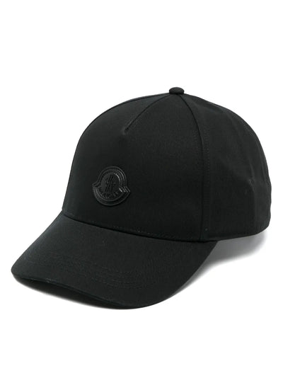 Moncler casquette à patch logo en cuir