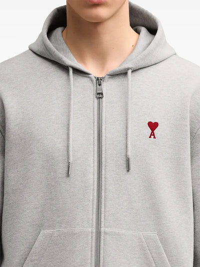 AMI Paris hoodie à fermeture zippée à logo Ami de Cœur