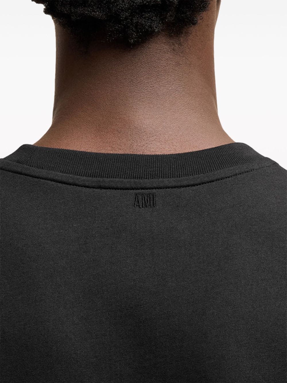 AMI Paris t-shirt nervuré à logo brodé Ami de Coeur