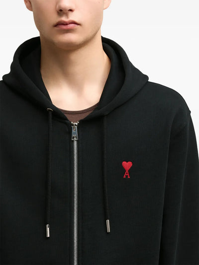 AMI Paris hoodie à fermeture zippée à logo Ami de Cœur