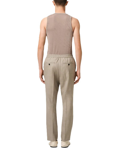 AMI Paris pantalon en laine à taille élastiquée
