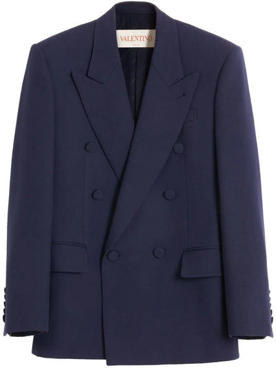 Valentino Garavani gabardine à boutonnière croisée