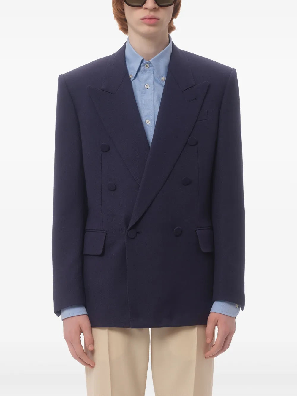 Valentino Garavani gabardine à boutonnière croisée