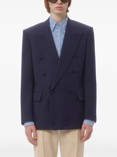 Valentino Garavani gabardine à boutonnière croisée