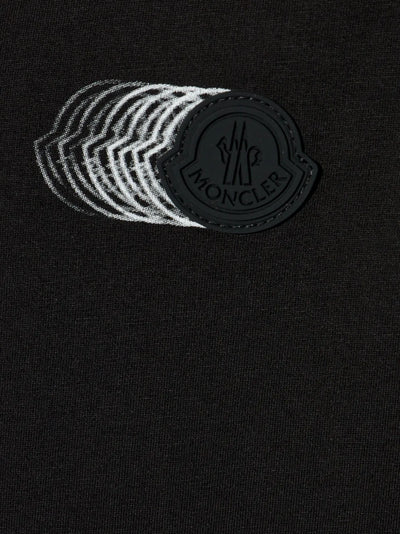 Moncler t-shirt à motif logo délavé