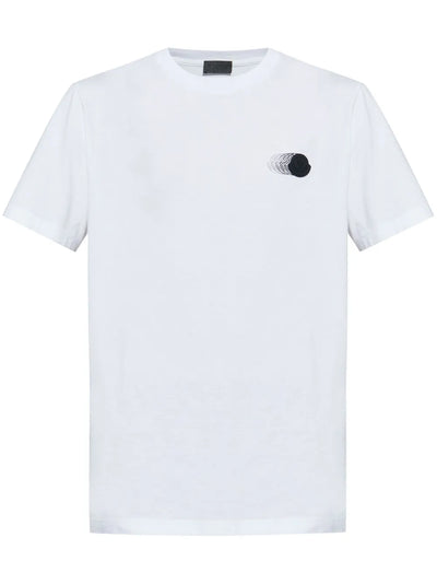 Moncler t-shirt à motif logo délavé