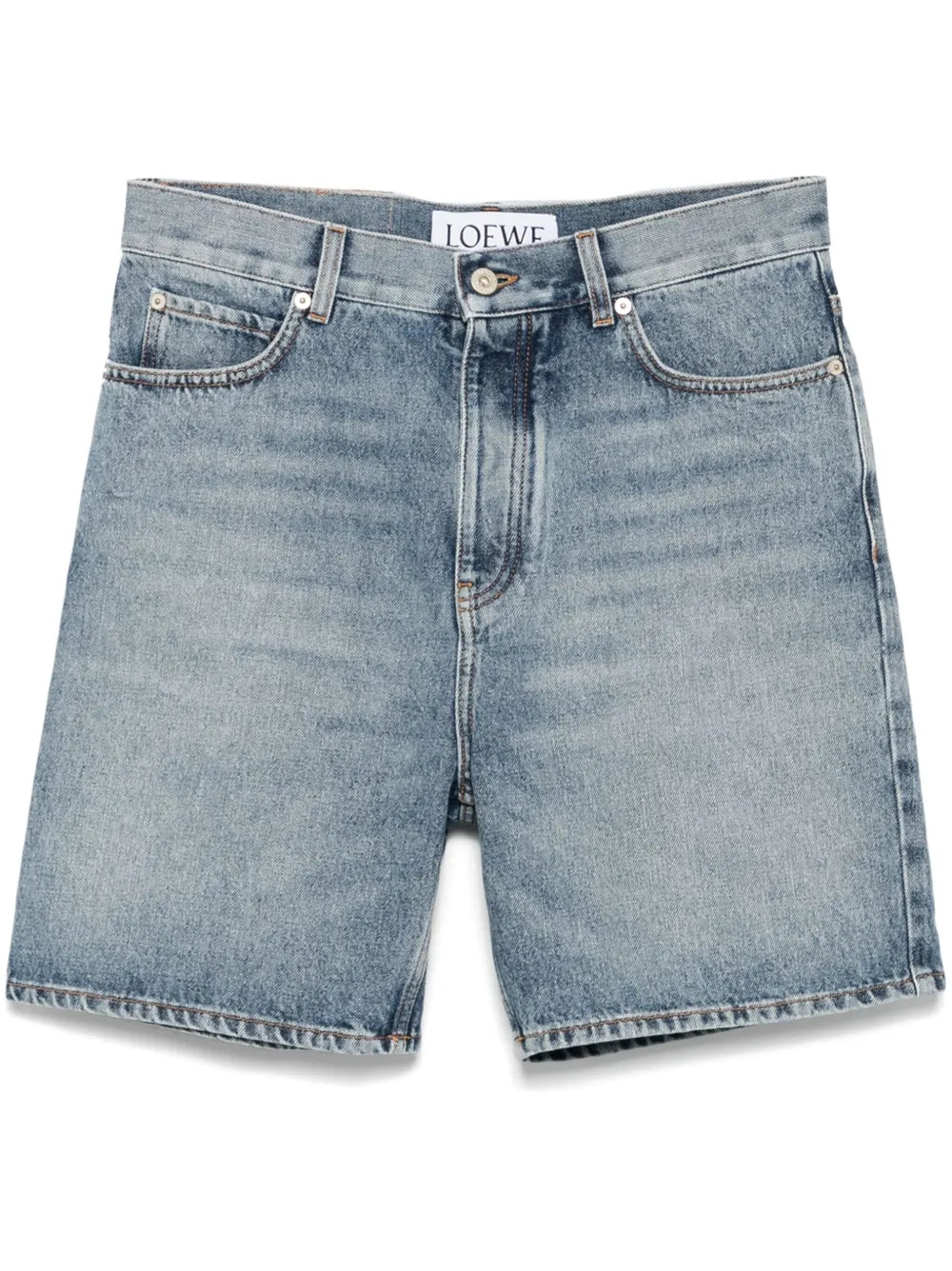LOEWE short en jean à patch logo