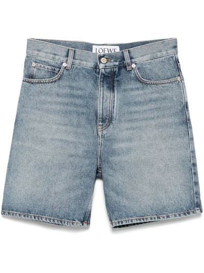 LOEWE short en jean à patch logo