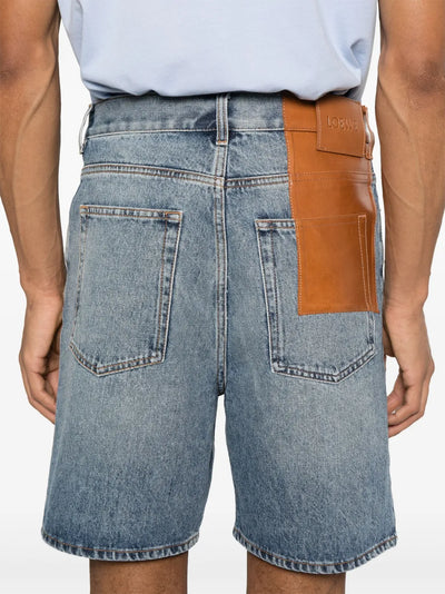 LOEWE short en jean à patch logo
