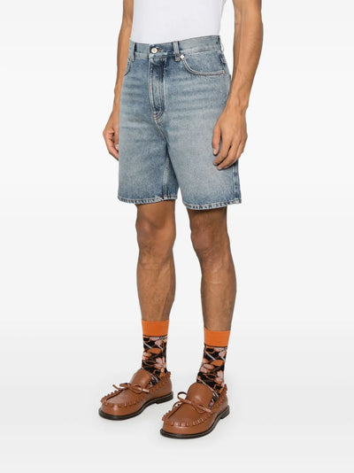 LOEWE short en jean à patch logo