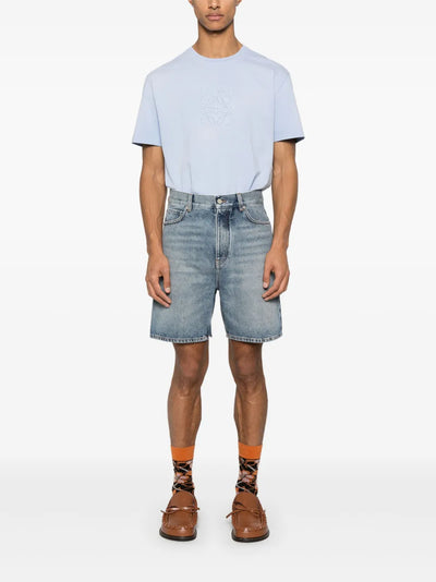 LOEWE short en jean à patch logo