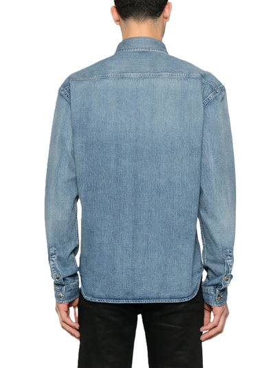 Saint Laurent chemise Cassandre en jean
