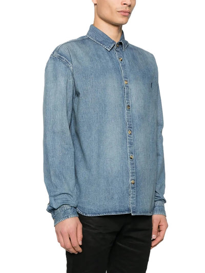 Saint Laurent chemise Cassandre en jean