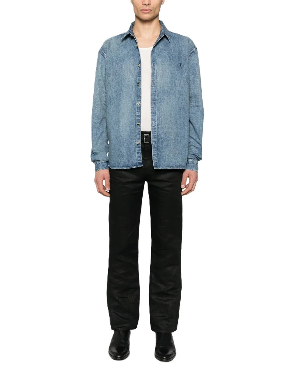 Saint Laurent chemise Cassandre en jean