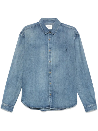 Saint Laurent chemise Cassandre en jean