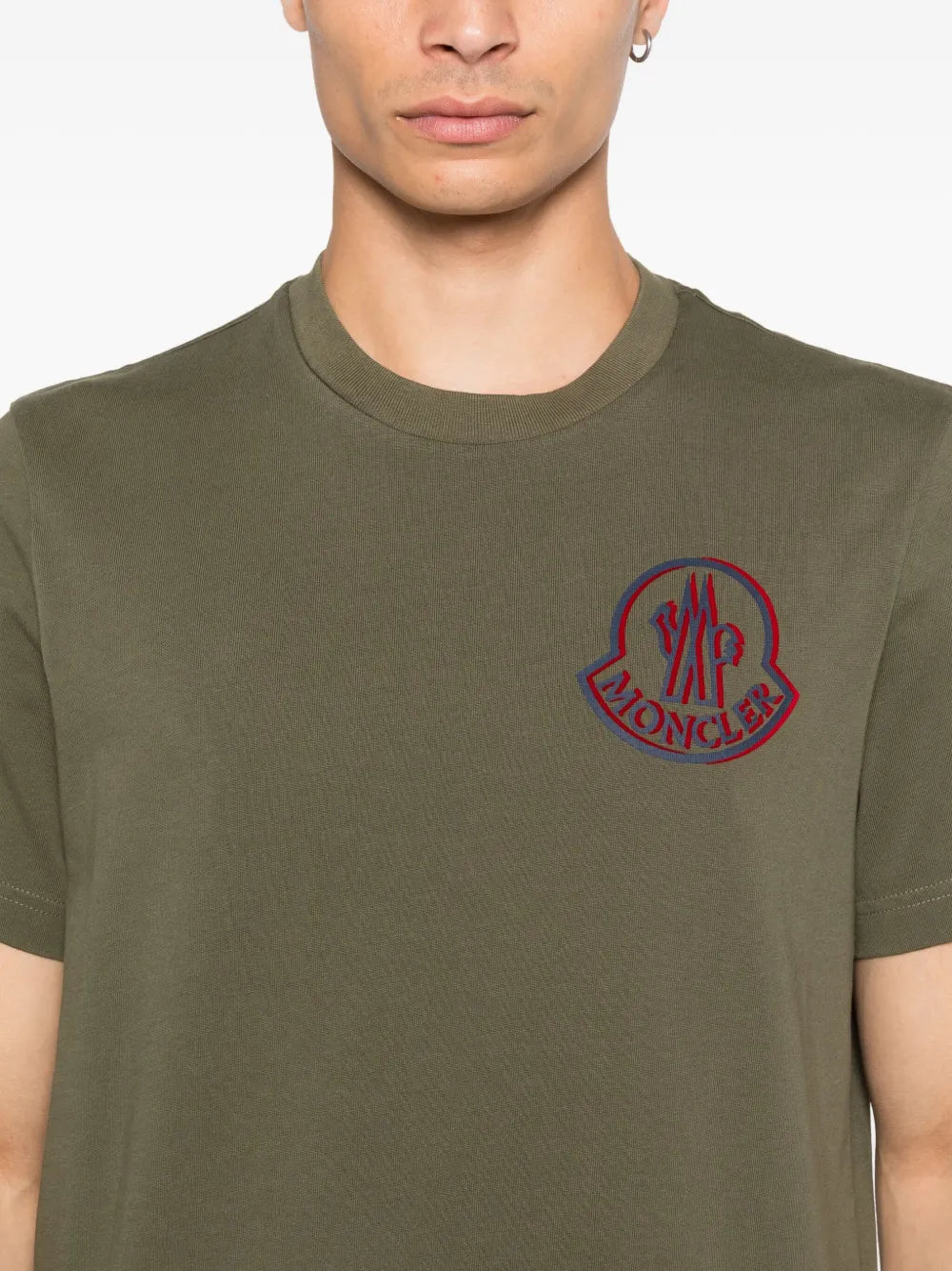 Moncler t-shirt en coton à patch logo