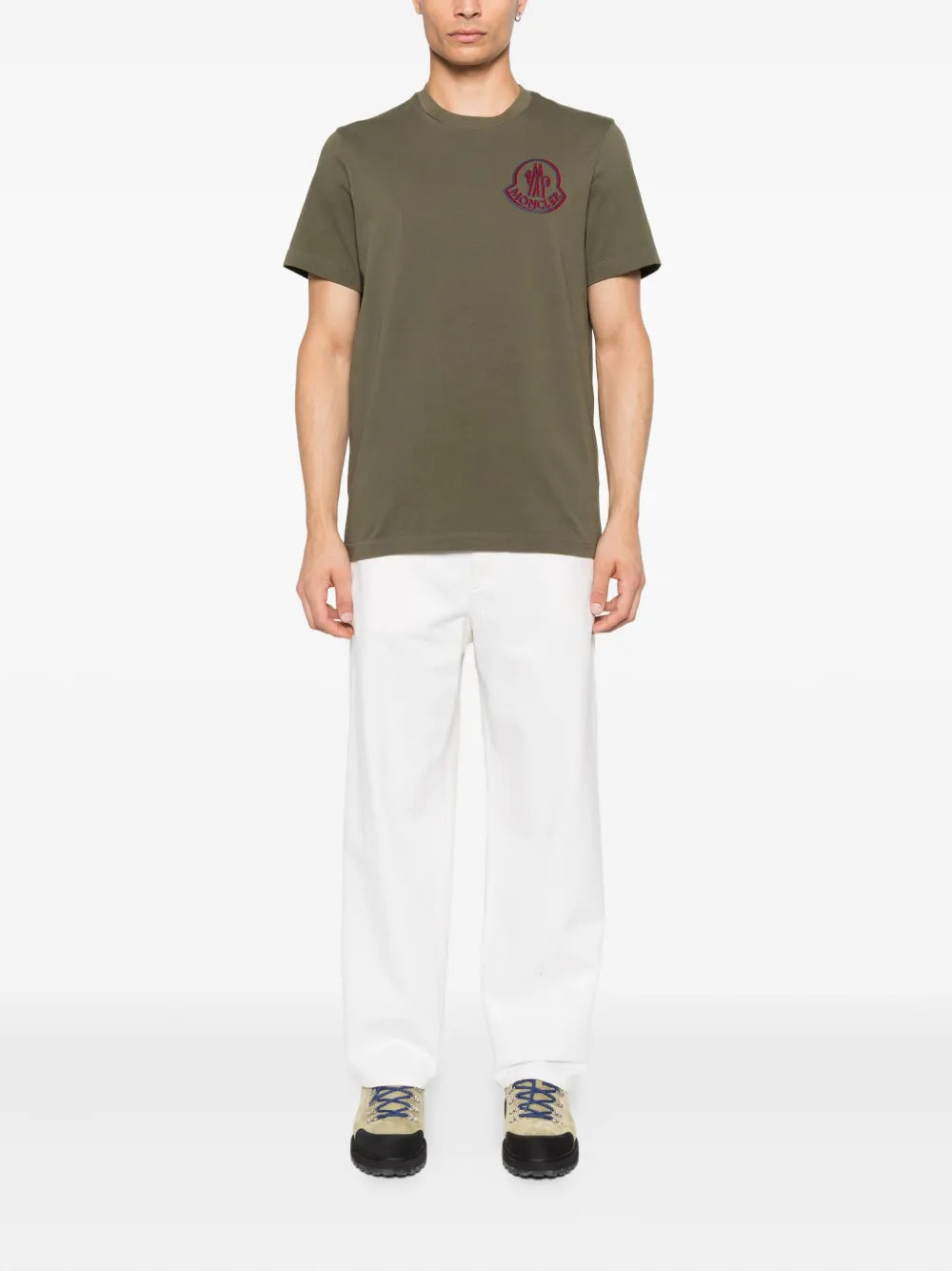 Moncler t-shirt en coton à patch logo