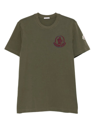 Moncler t-shirt en coton à patch logo