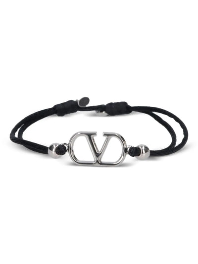 Valentino Garavani bracelet en coton à détail VLogo