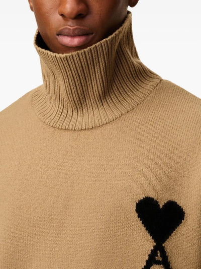 AMI Paris pull Ami de Cœur à col cheminée