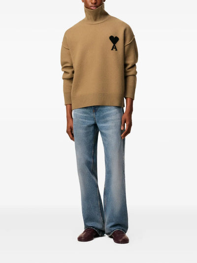 AMI Paris pull Ami de Cœur à col cheminée