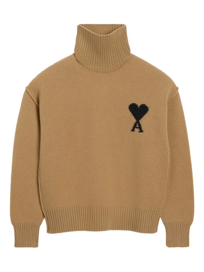 AMI Paris pull Ami de Cœur à col cheminée