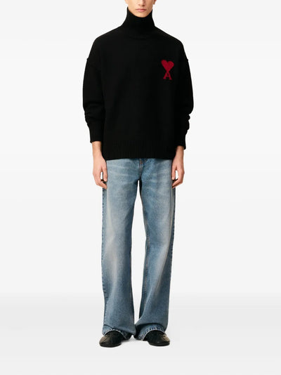 AMI Paris pull Ami de Cœur à col cheminée
