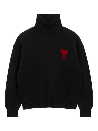 AMI Paris pull Ami de Cœur à col cheminée