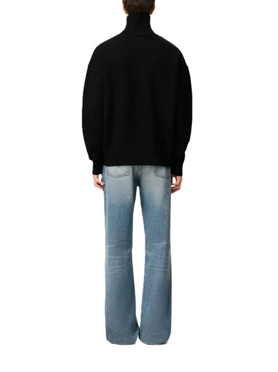 AMI Paris pull à col cheminée Ami de Cœur en laine
