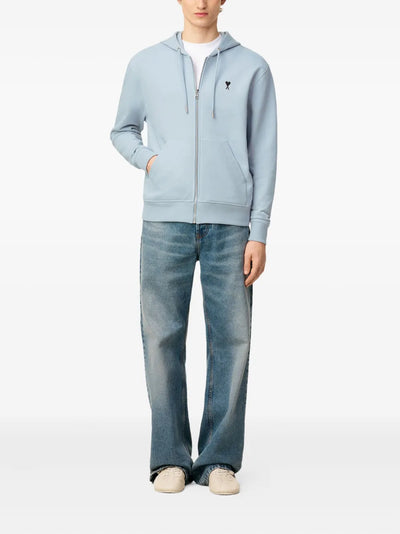 AMI Paris hoodie zippé à logo Ami de Cœur