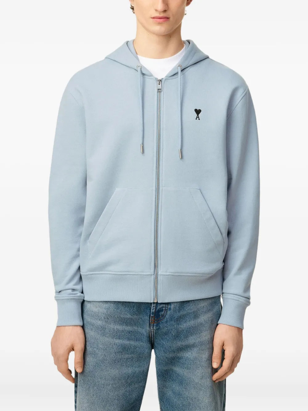 AMI Paris hoodie zippé à logo Ami de Cœur