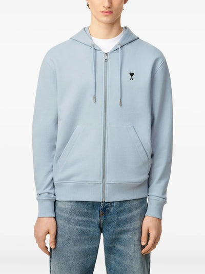 AMI Paris hoodie zippé à logo Ami de Cœur