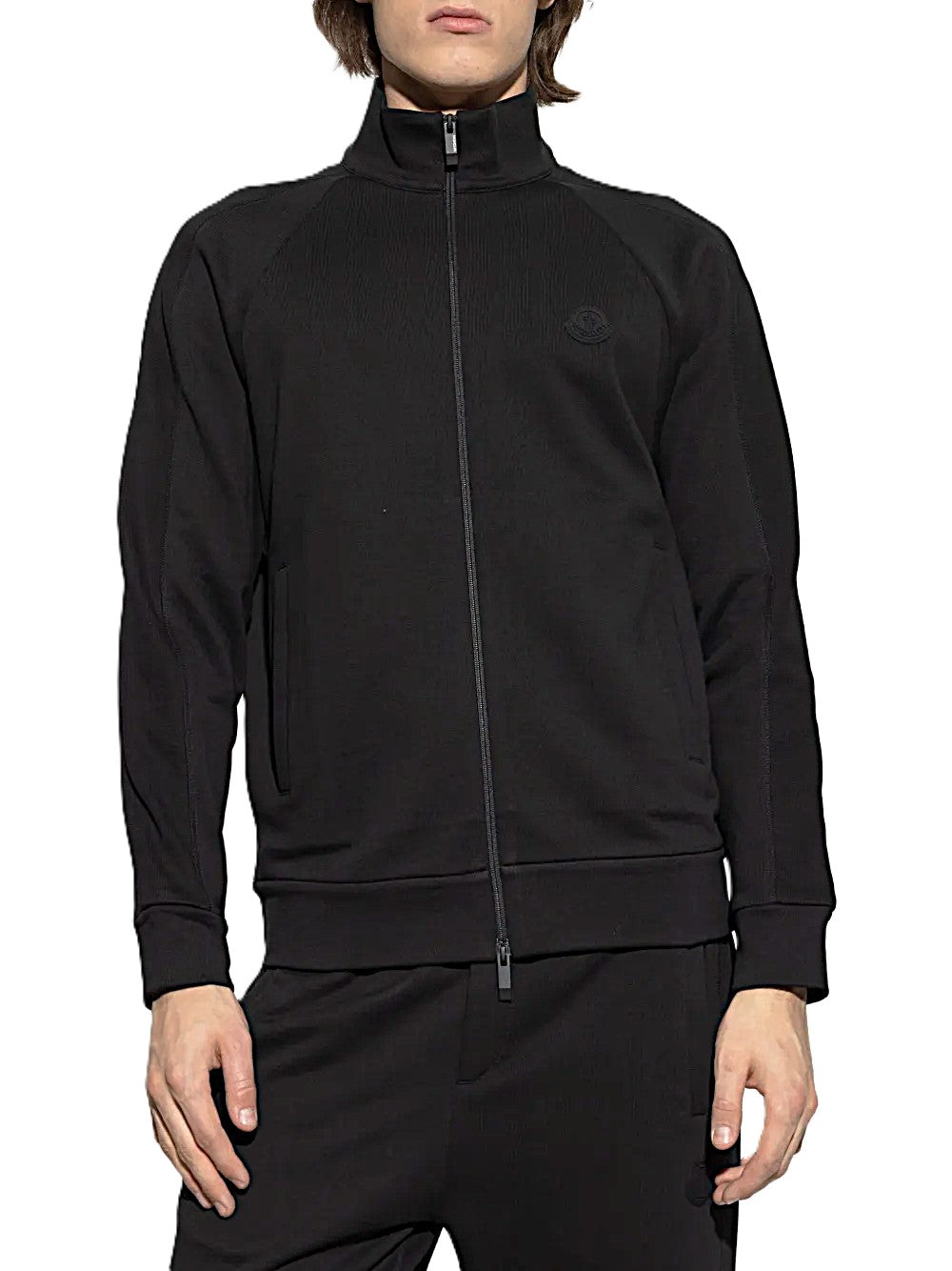 Moncler sweat zippé à patch logo