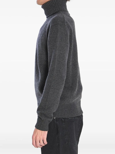 AMI Paris pull côtelé à col roulé Ami de Coeur