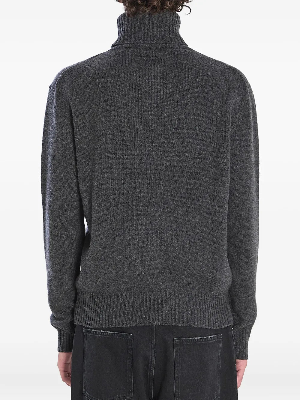 AMI Paris pull côtelé à col roulé Ami de Coeur