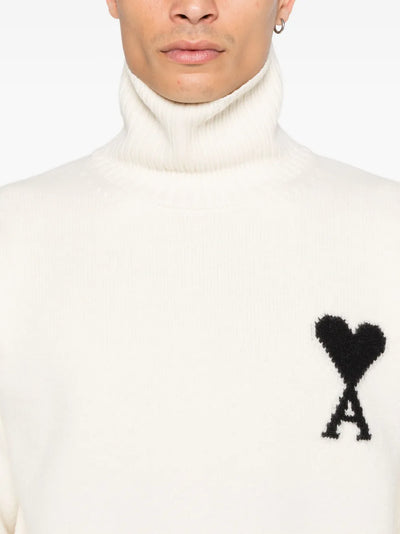 AMI Paris pull Ami de Cœur à col cheminée