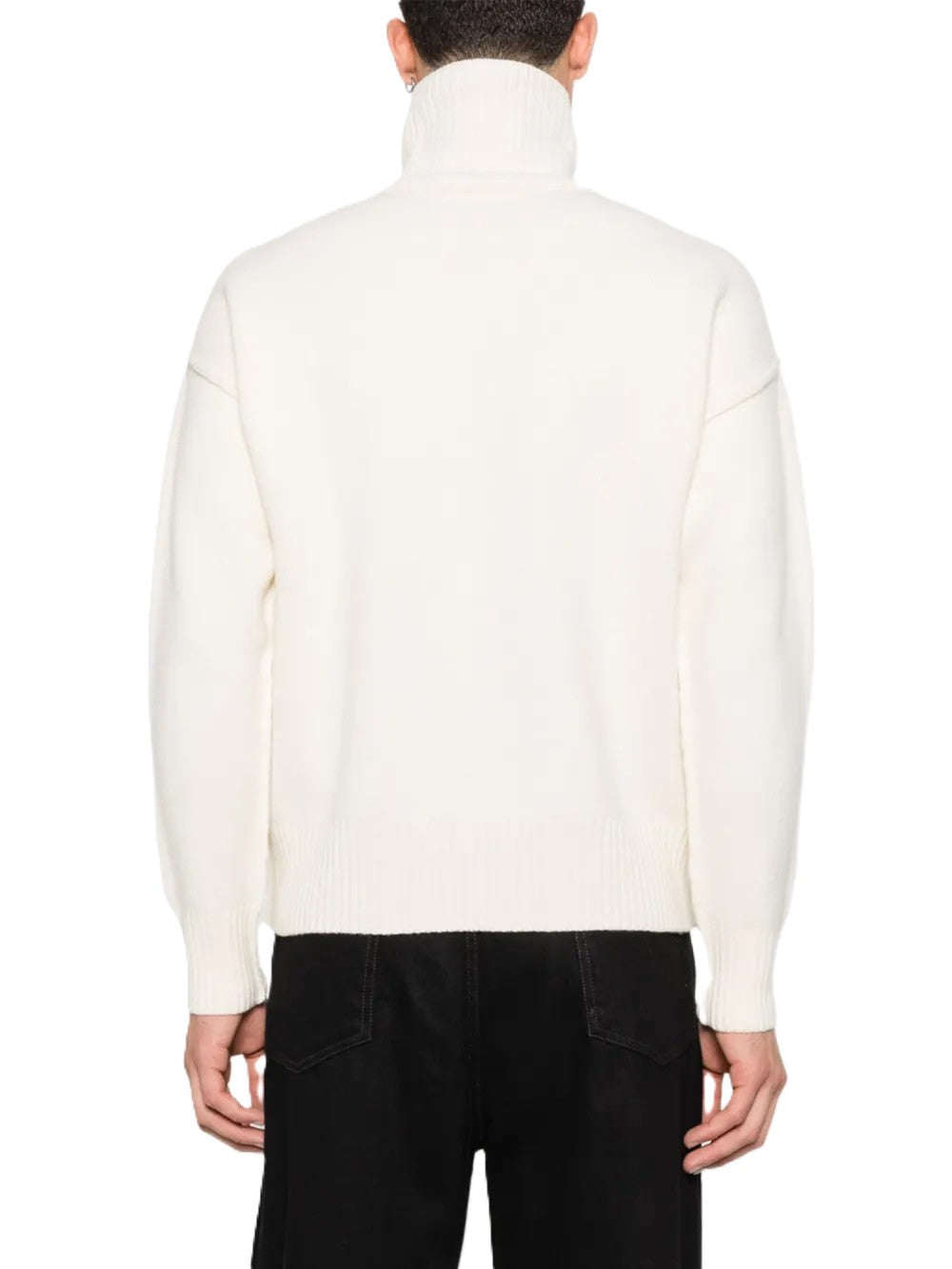 AMI Paris pull à col cheminée Ami de Cœur en laine