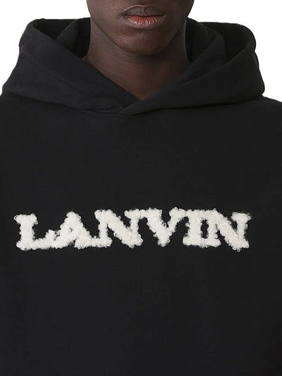 Lanvin hoodie à logo shearling