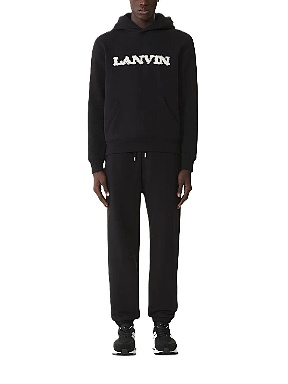 Lanvin hoodie à logo shearling