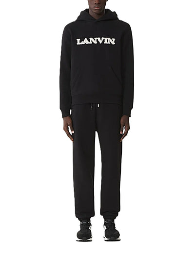 Lanvin hoodie à logo shearling