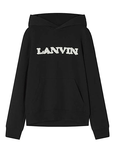 Lanvin hoodie à logo shearling