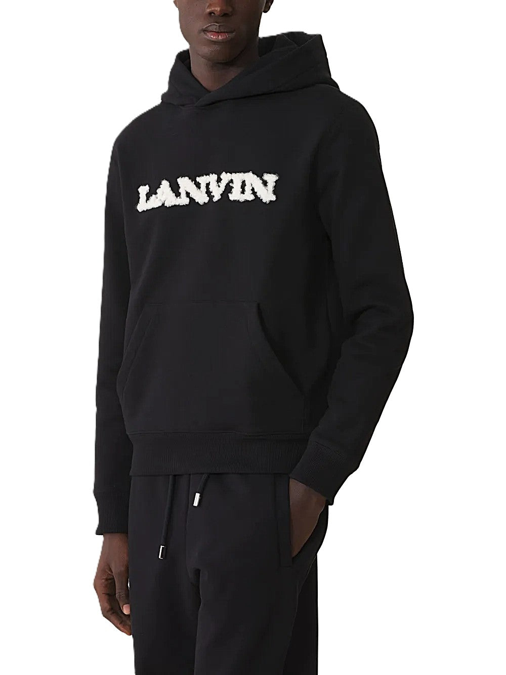 Lanvin hoodie à logo shearling