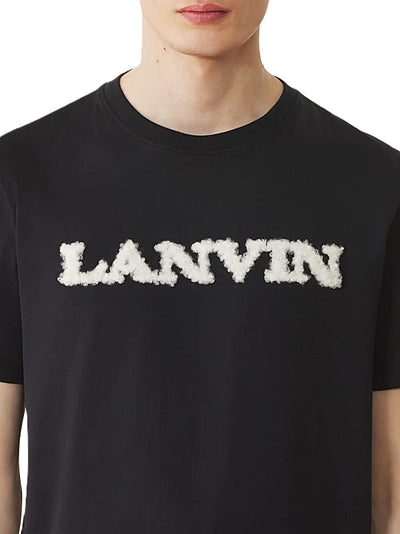 Lanvin t-shirt à logo shearling