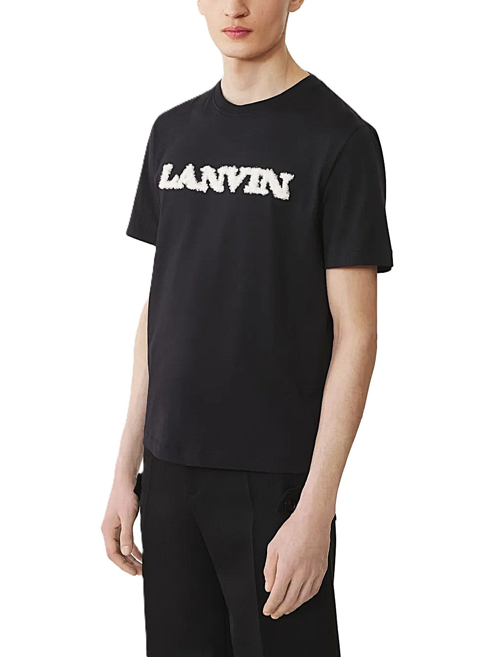 Lanvin t-shirt à logo shearling
