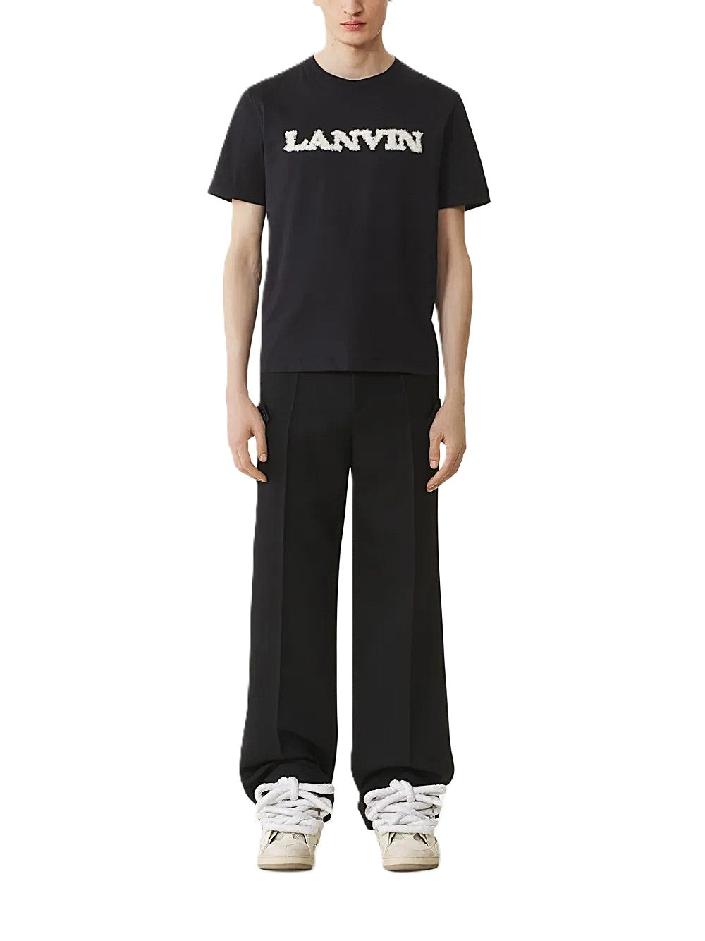 Lanvin t-shirt à logo shearling